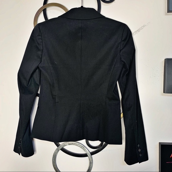 Theory Textured Pinstripe Flapless Pocket Blazer - Picture 2 of 4